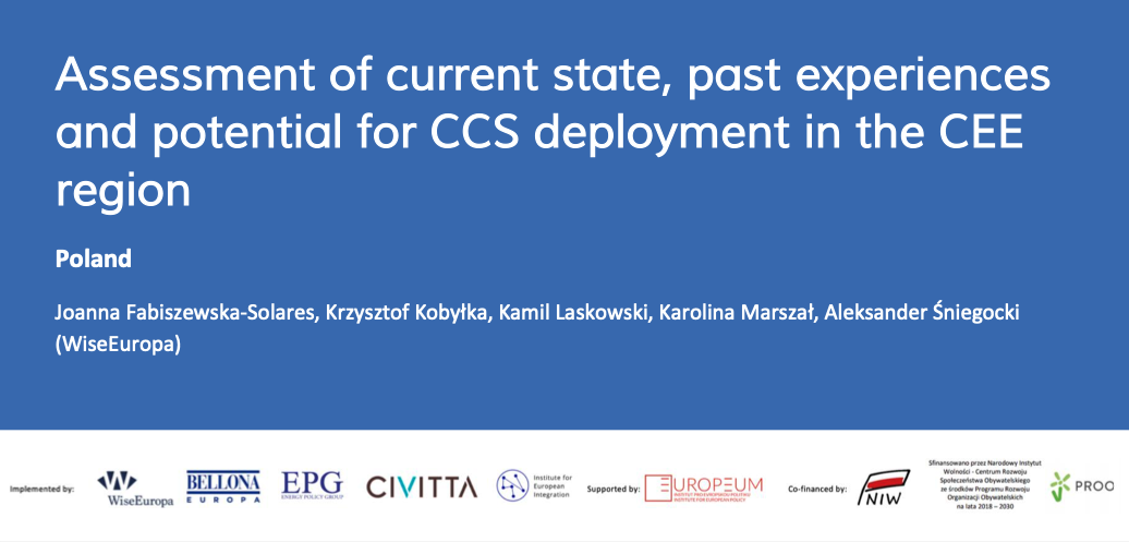 Assessment of current state, past experiences and potential for CCS deployment in the CEE region – Poland