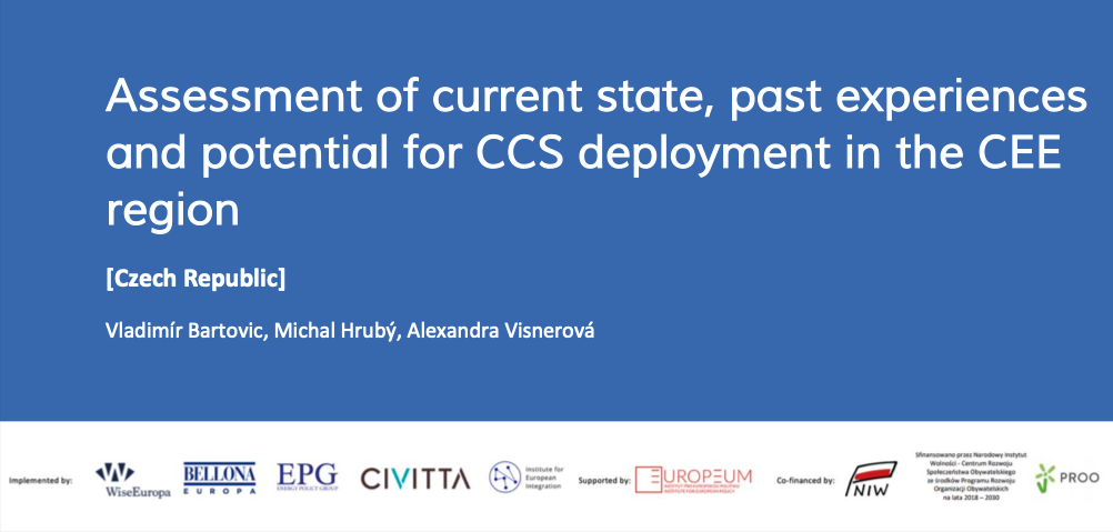 Assessment of current state, past experiences and potential for CCS deployment in the CEE region – Czechia