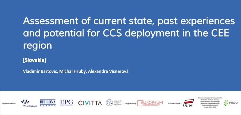 Assessment of current state, past experiences and potential for CCS deployment in the CEE region – Slovakia
